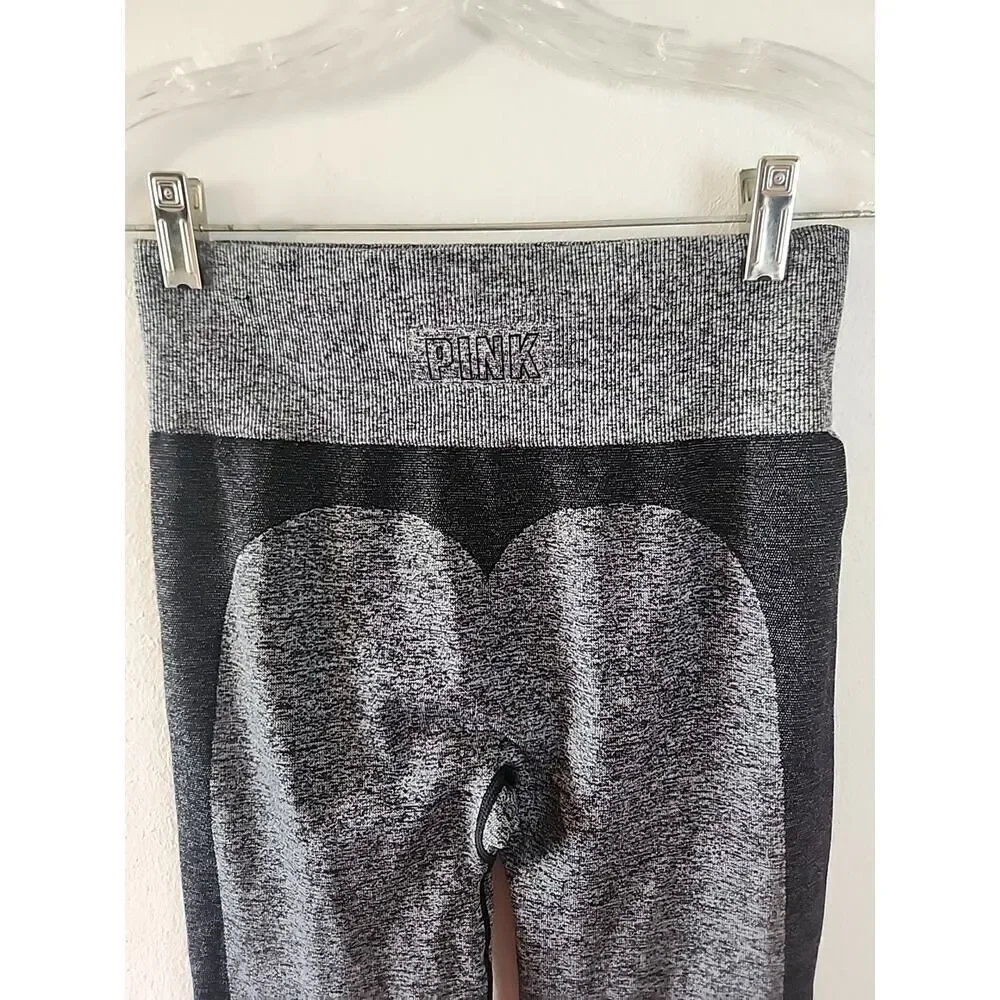 Victoria Secret PINK Seamless Classic Leggings, Gray, Size Medium High Waist